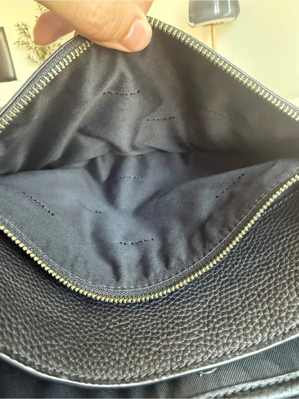 Coach Black Pebbled Leather Messenger